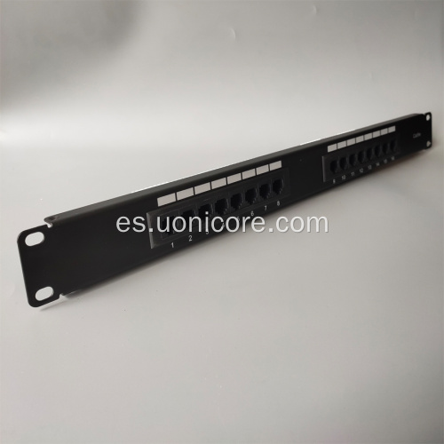 UTP 16 puertos CAT5E Ethernet el panel de conexiones